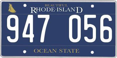 RI license plate 947056