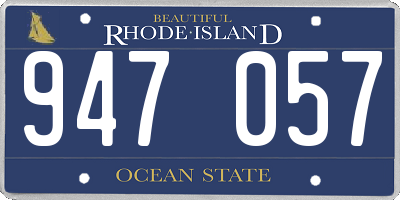 RI license plate 947057