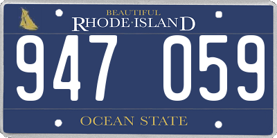 RI license plate 947059