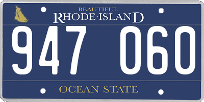 RI license plate 947060