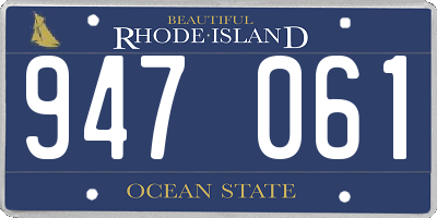 RI license plate 947061