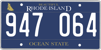 RI license plate 947064