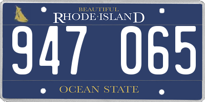 RI license plate 947065