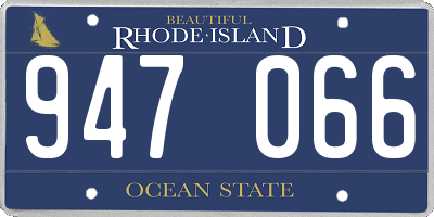 RI license plate 947066