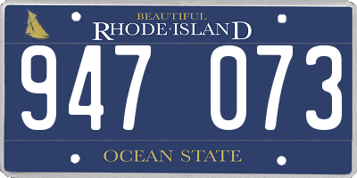 RI license plate 947073
