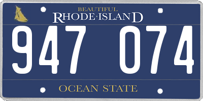 RI license plate 947074