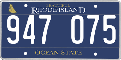 RI license plate 947075