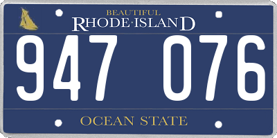 RI license plate 947076
