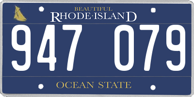 RI license plate 947079