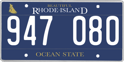 RI license plate 947080