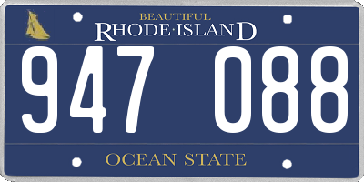 RI license plate 947088