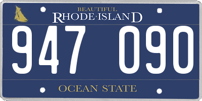 RI license plate 947090
