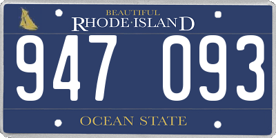 RI license plate 947093