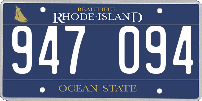 RI license plate 947094