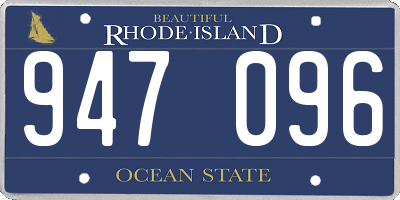 RI license plate 947096