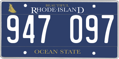 RI license plate 947097