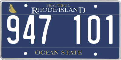RI license plate 947101