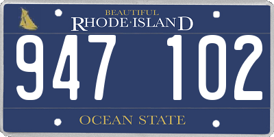 RI license plate 947102