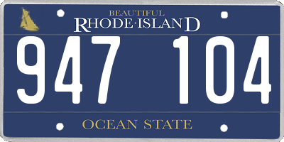 RI license plate 947104