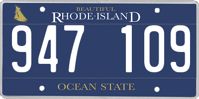 RI license plate 947109