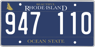 RI license plate 947110