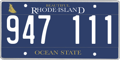 RI license plate 947111