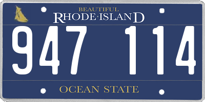 RI license plate 947114