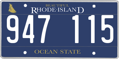 RI license plate 947115
