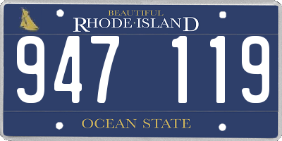 RI license plate 947119