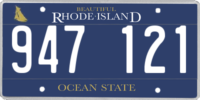 RI license plate 947121