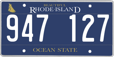 RI license plate 947127