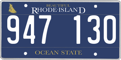 RI license plate 947130