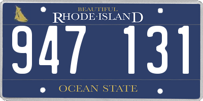 RI license plate 947131