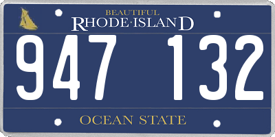 RI license plate 947132