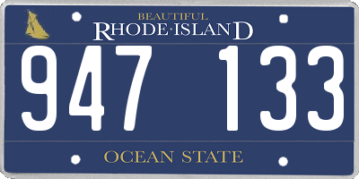 RI license plate 947133
