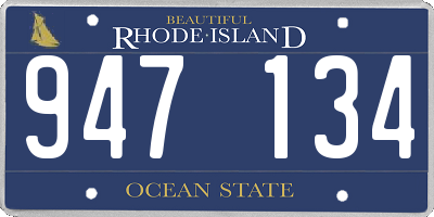 RI license plate 947134