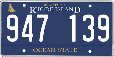 RI license plate 947139