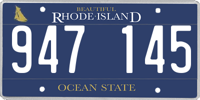 RI license plate 947145
