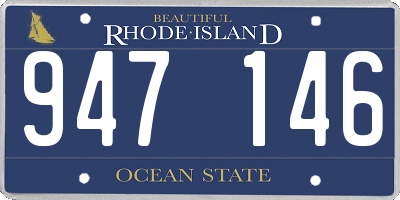 RI license plate 947146