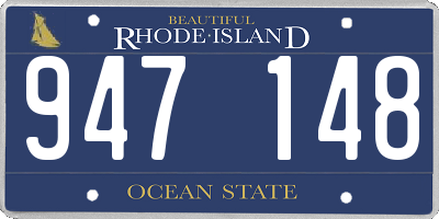 RI license plate 947148