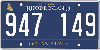 RI license plate 947149