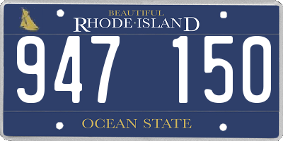 RI license plate 947150