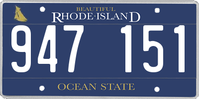 RI license plate 947151