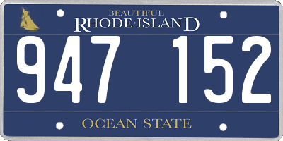 RI license plate 947152