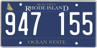 RI license plate 947155