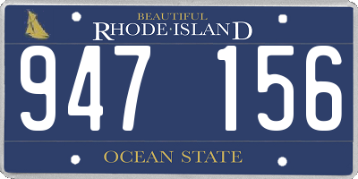 RI license plate 947156