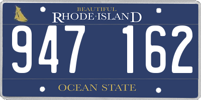 RI license plate 947162