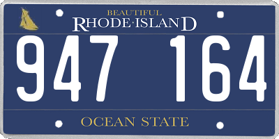 RI license plate 947164