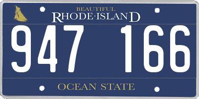 RI license plate 947166