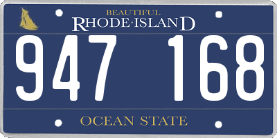 RI license plate 947168